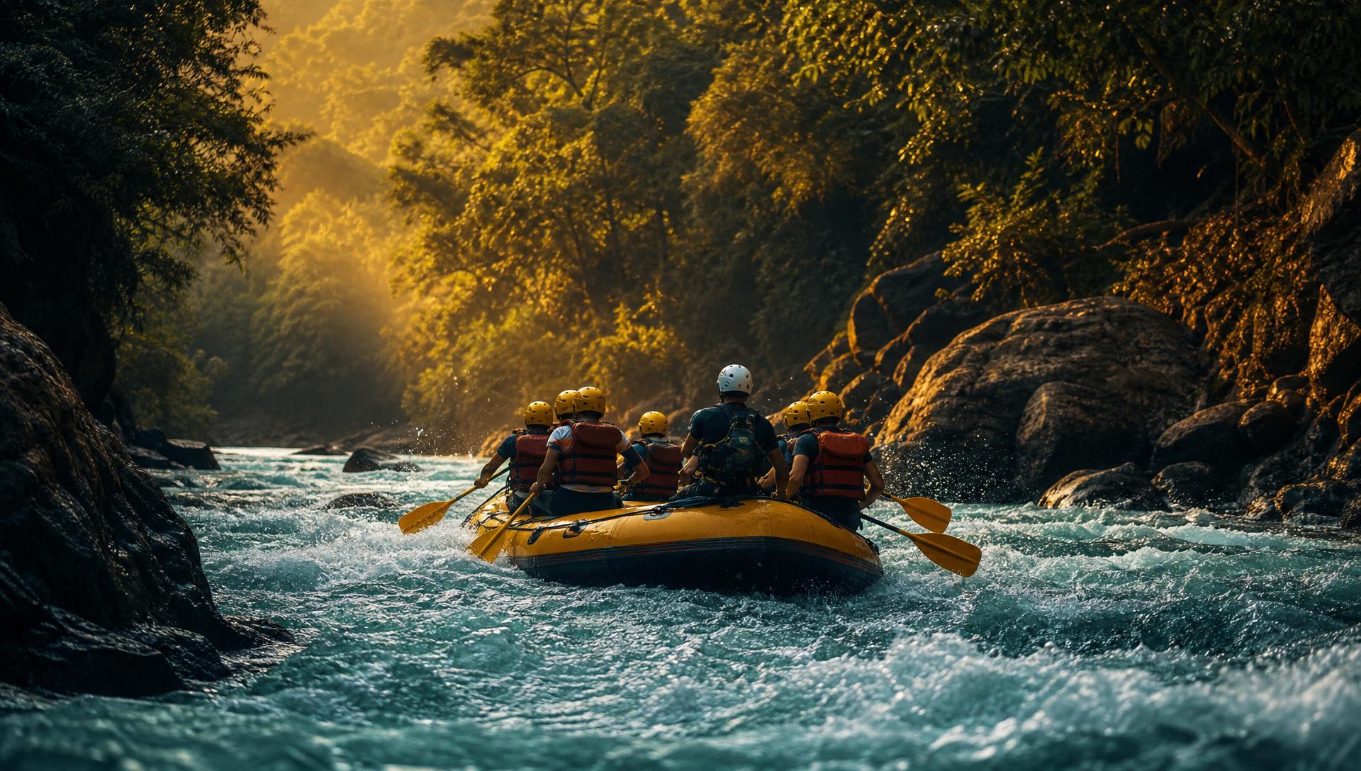 White water rafting on the Kali river