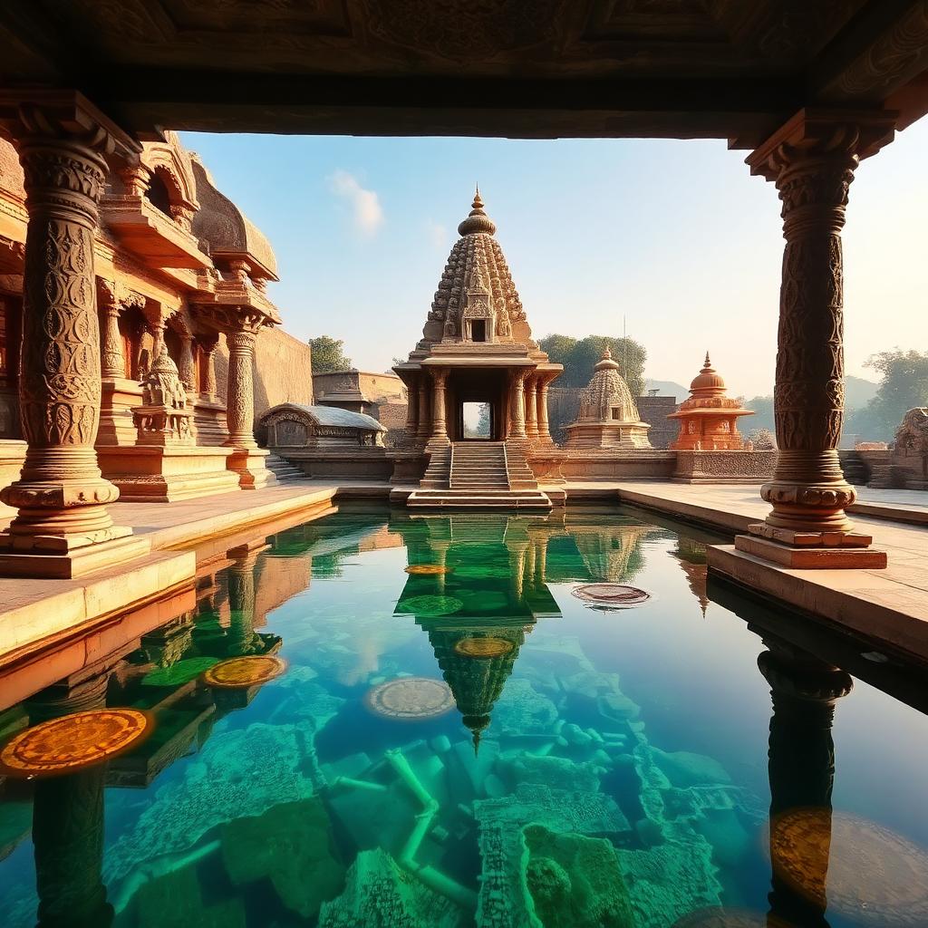 Mahanandi Temple with sacred crystal-clear spring water tank