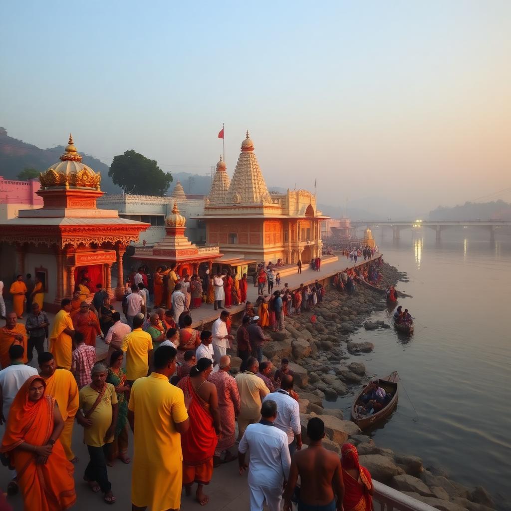 Mantralayam Raghavendra Swamy Mutt on the Tungabhadra river banks