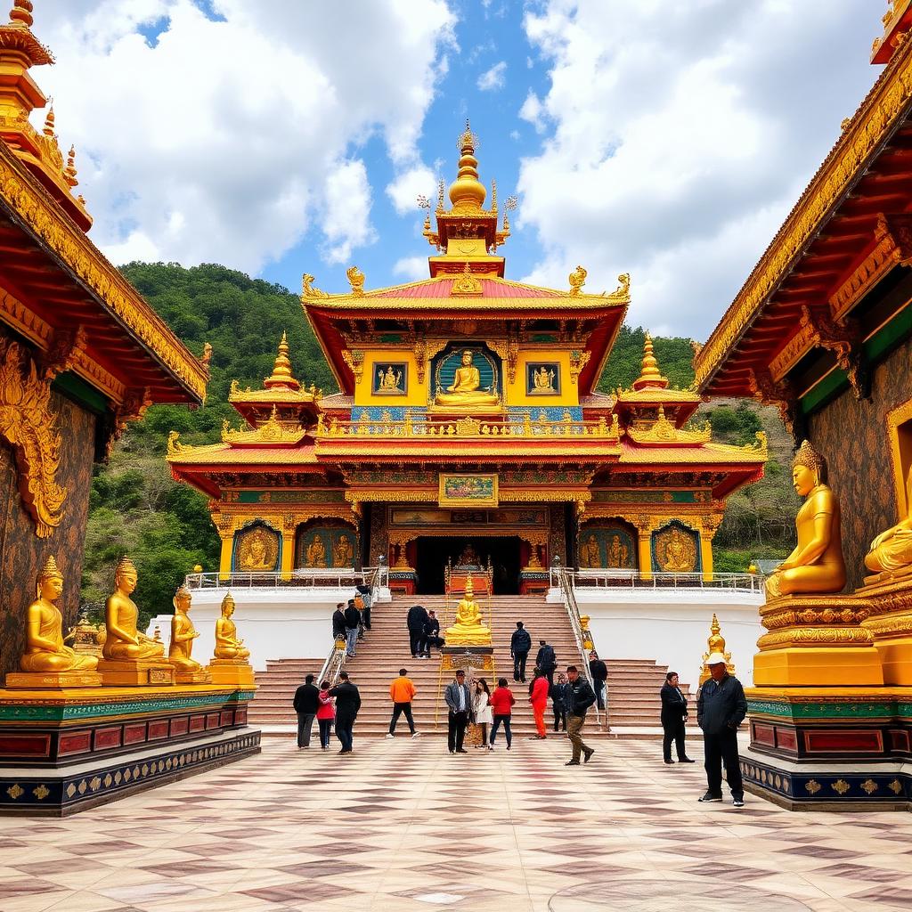 Namdroling Golden Temple Bylakuppe Coorg Tibetan monastery