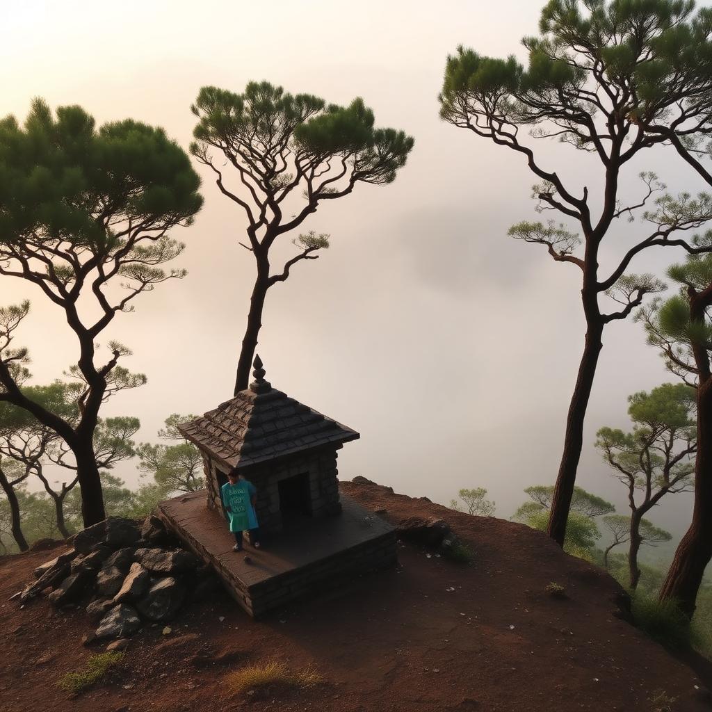 Servarayan hilltop shrine surrounded by pine forest