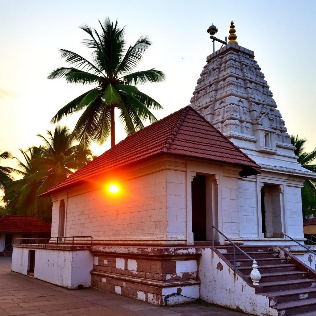 Mahabaleshwar Temple in Gokarna at sunrise