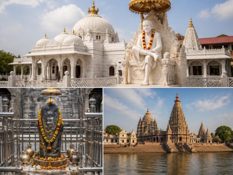 Cinematic view of the sacred Shirdi - Shani Shingnapur - Pandharpur pilgrimage — India temple photography