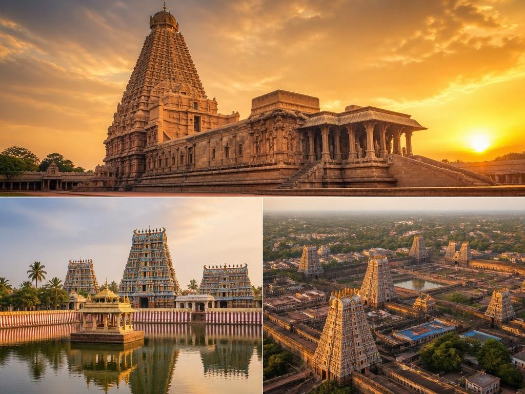 Cinematic view of the sacred Thanjavur - Kumbakonam - Srirangam pilgrimage — India temple photography