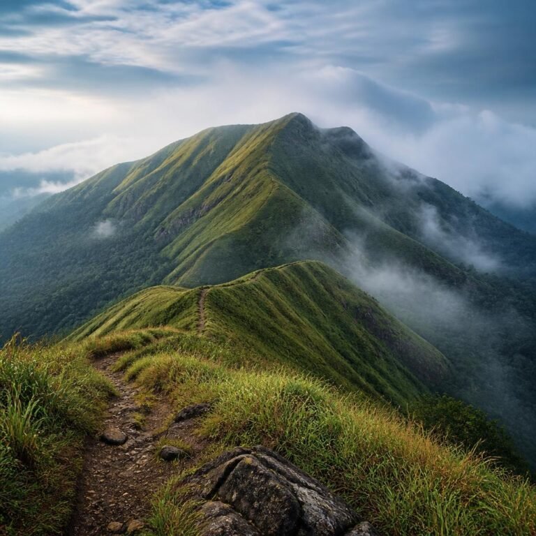 Cinematic view of the Netravati Peak Trek weekend getaway — India travel photography